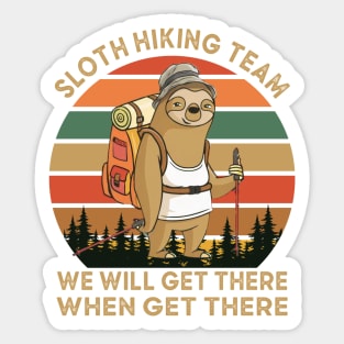 Sloth Hiking Team Sticker